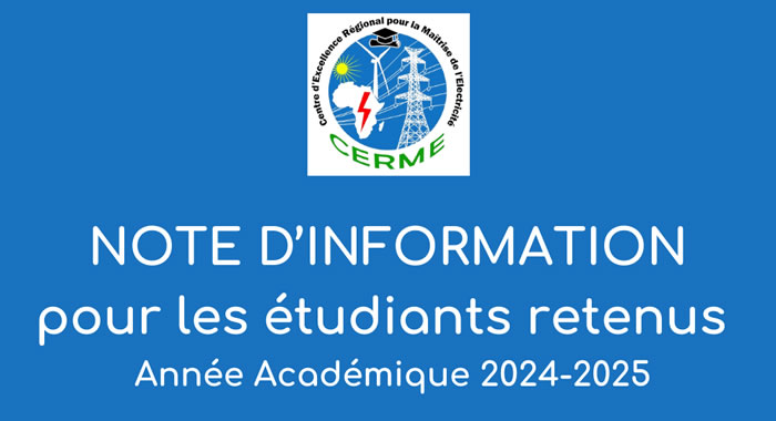 NOTE D’INFORMATION Relative à la rentrée 2024-2025 au CERME