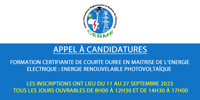 APPEL A CANDIDATURE